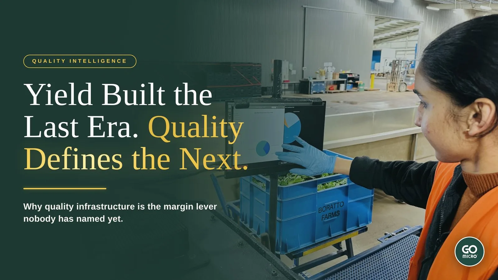 Yield built the last era. Quality defines the next. Why quality infrastructure is the margin lever nobody has named yet.
